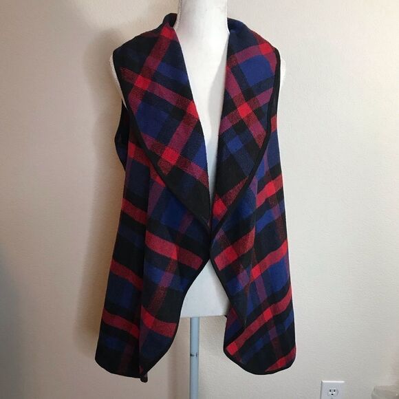 Flannel flowy vest  - Picture 1 of 6